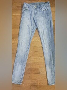 Vintage dELiA*s Taylor Light Wash Low Rise Skinny Jeans Size 1S Short